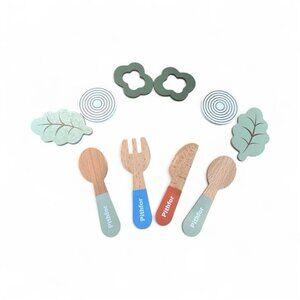Wooden Play Pretend Food Replacement Pieces Pithfor Spoon Fork Knife Sandwich